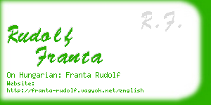 rudolf franta business card